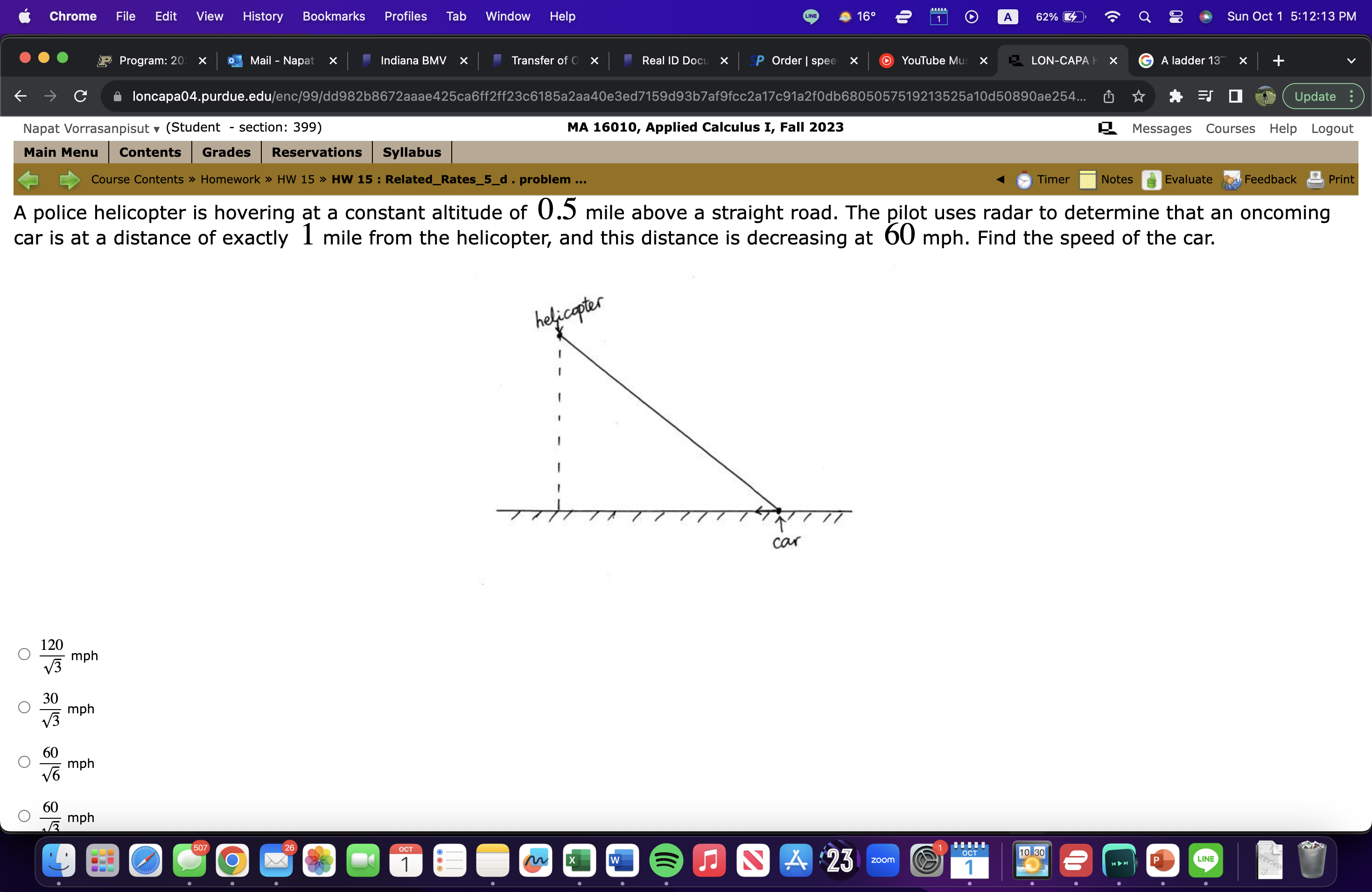LON-CAPA HW C loncapa04.purdue.edu/enc/99/46003317690e1dfcf5e4fb3001d3afa82bb1d01b5f035de8a6663927b8f5fd5a90bccaf8c40fa411213525a10d50890ab782f... h Update : Napat Vorrasanpisut v (Student -
