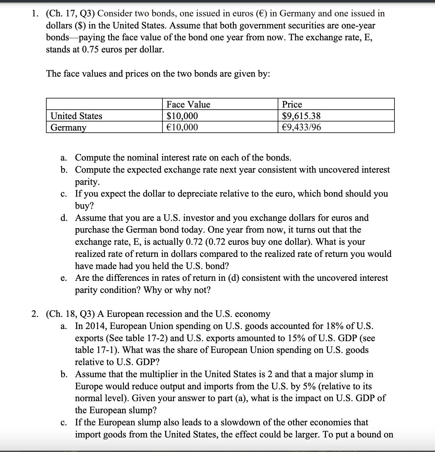 5% (as a result of changes to foreign output) in one year.