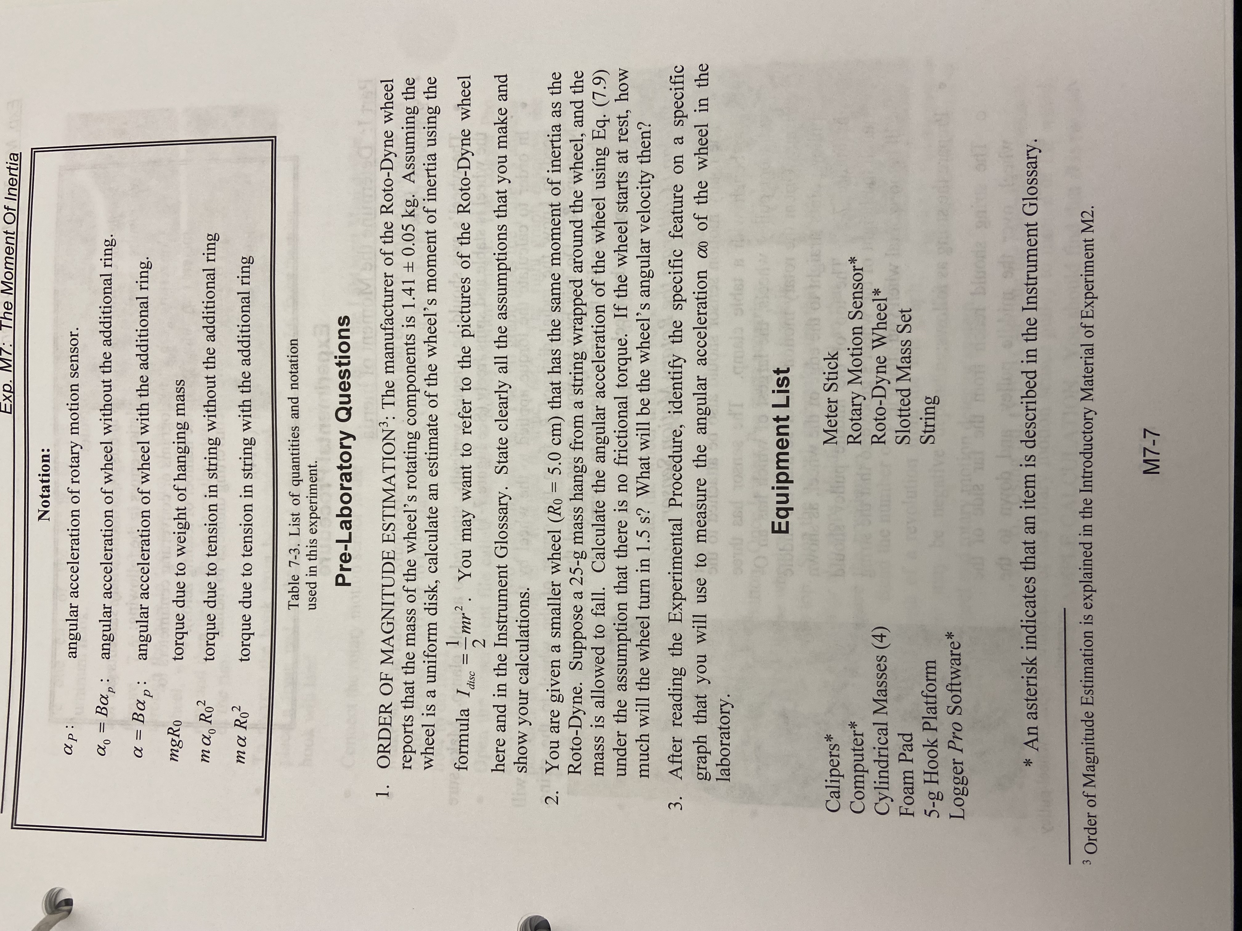 of similar quantities in linear and rotational motion. The kinematical equations when