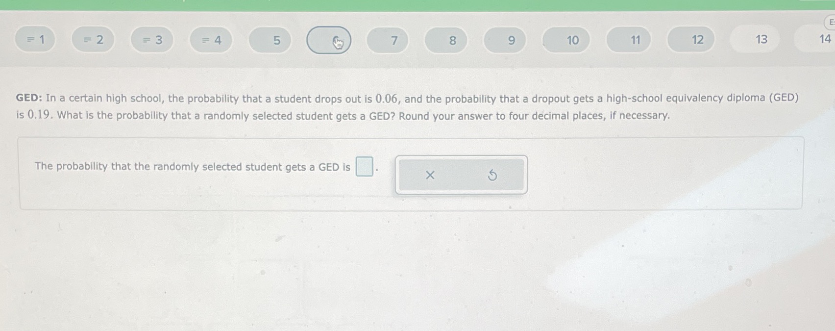 = 1 = 2 =3 = 4 5 7 8 E