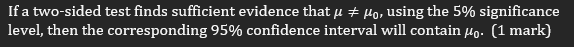 b If' a twosided test finds sufficient evidence that .u. 1 p0,