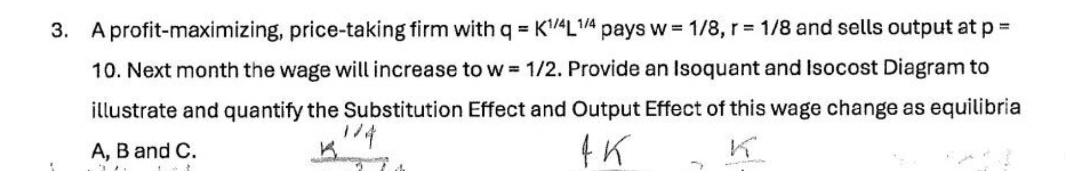 consists of identical firms each with C = g* -0.25nq + 9.