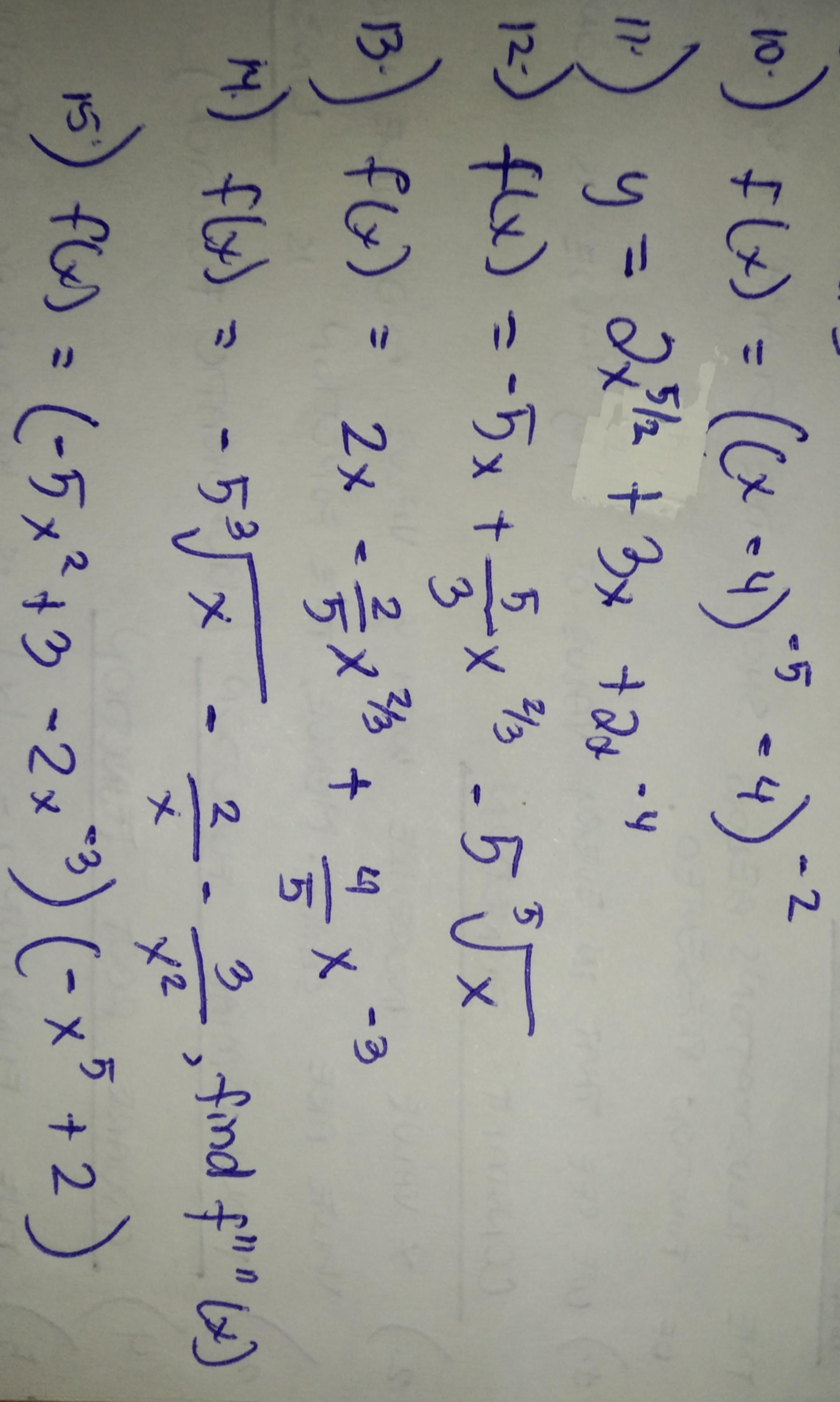 the following functions. \f10. F ( x ) = ( ( x