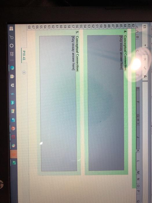 3 column to the right of an incorrect entry Essay answers will