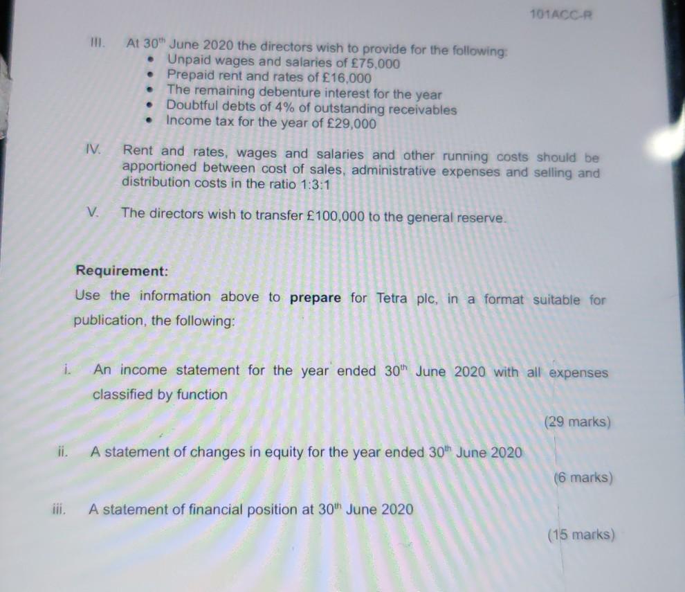 at cost: Administration 700 Equipment at cost: Production 670 Equipment at cost: