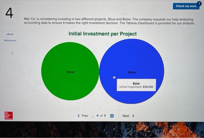 Submit Check my work Mac Co. is considering investing in two different