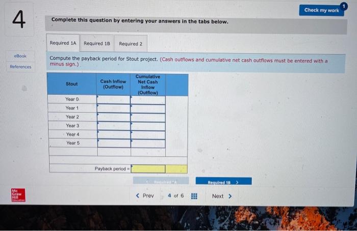 provided for our analysis. Initial Investment per Project Stout Stout Initial Investment: