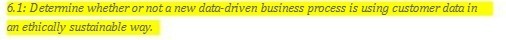 61: De&rmine wkeer or nota new data-driven business process is using custmer