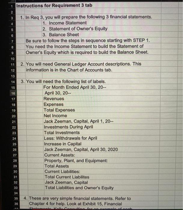 1 Instructions for Requirement 3 tab 2 3 4 5 6 7