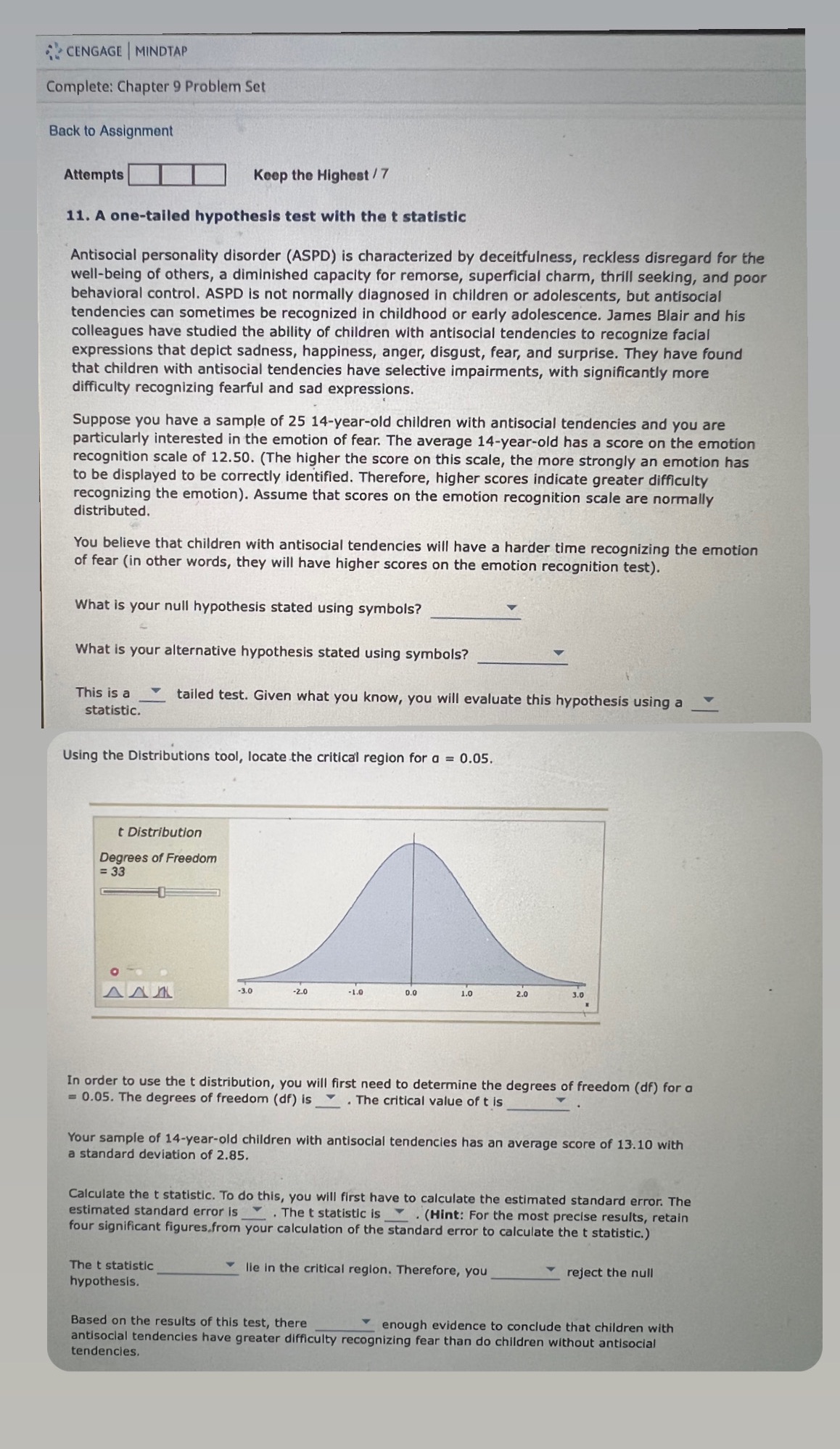 Question 11: please answer everything!! CENGAGE | MINDTAP Complete: Chapter 9 Problem