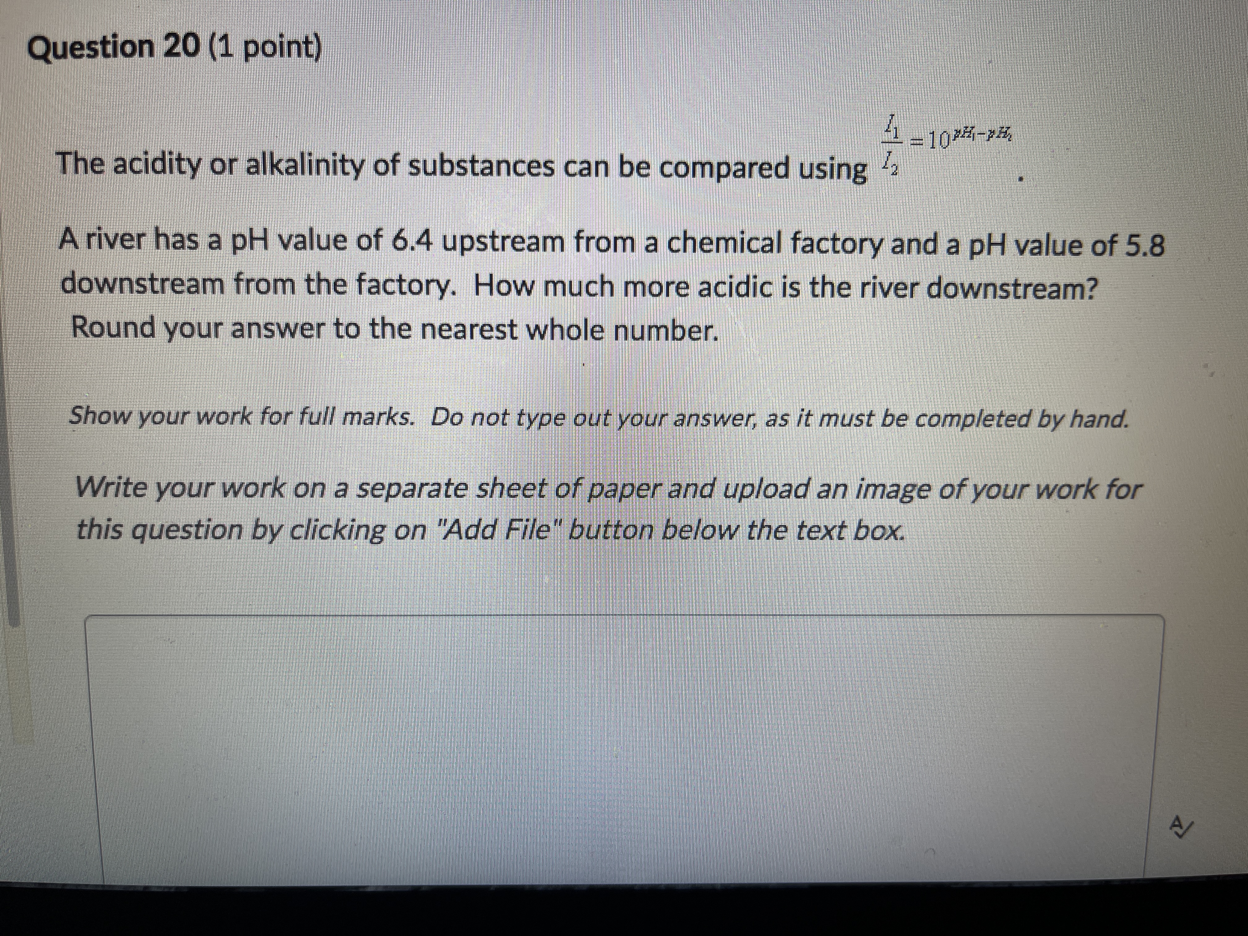 c =log, b Record the expression that represents b. Question 5 (1