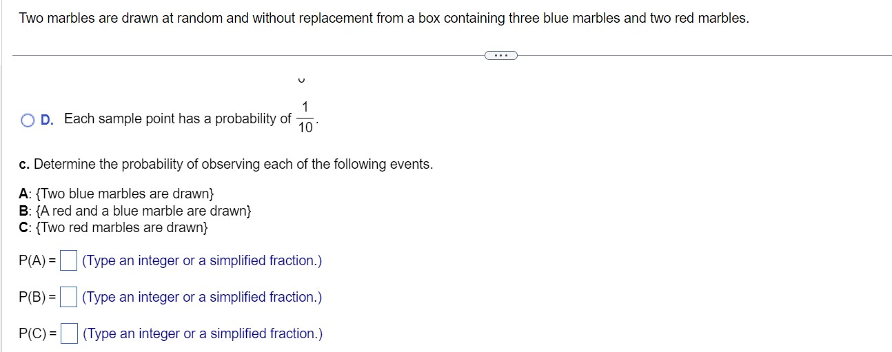 a. List the sample points for this experiment. Choose the correct answer