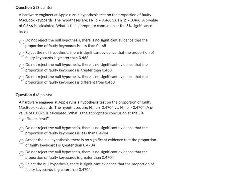 if the proportion of faulty keyboards for MacBooks manufactured from 2016 to