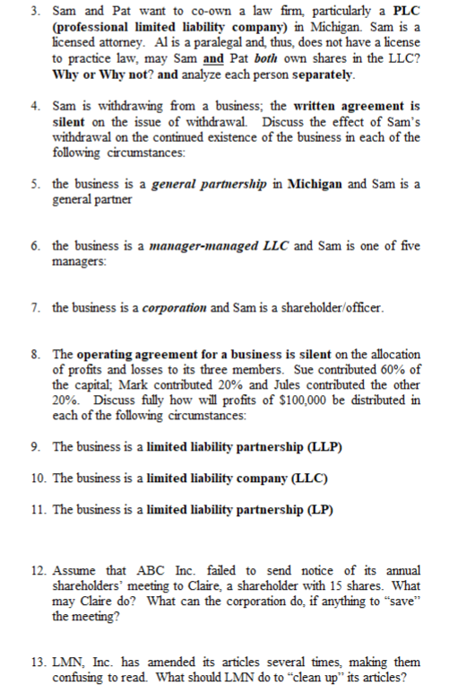 to operate her management business as a Sole Proprietorship or a LLC.