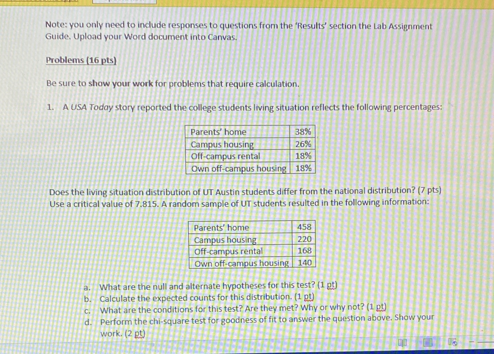 Note: you only need to include responses to questions from the