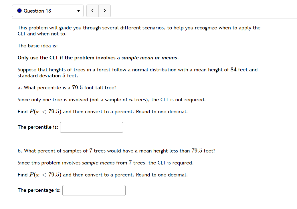 . Question 18 v This problem will guide you through several