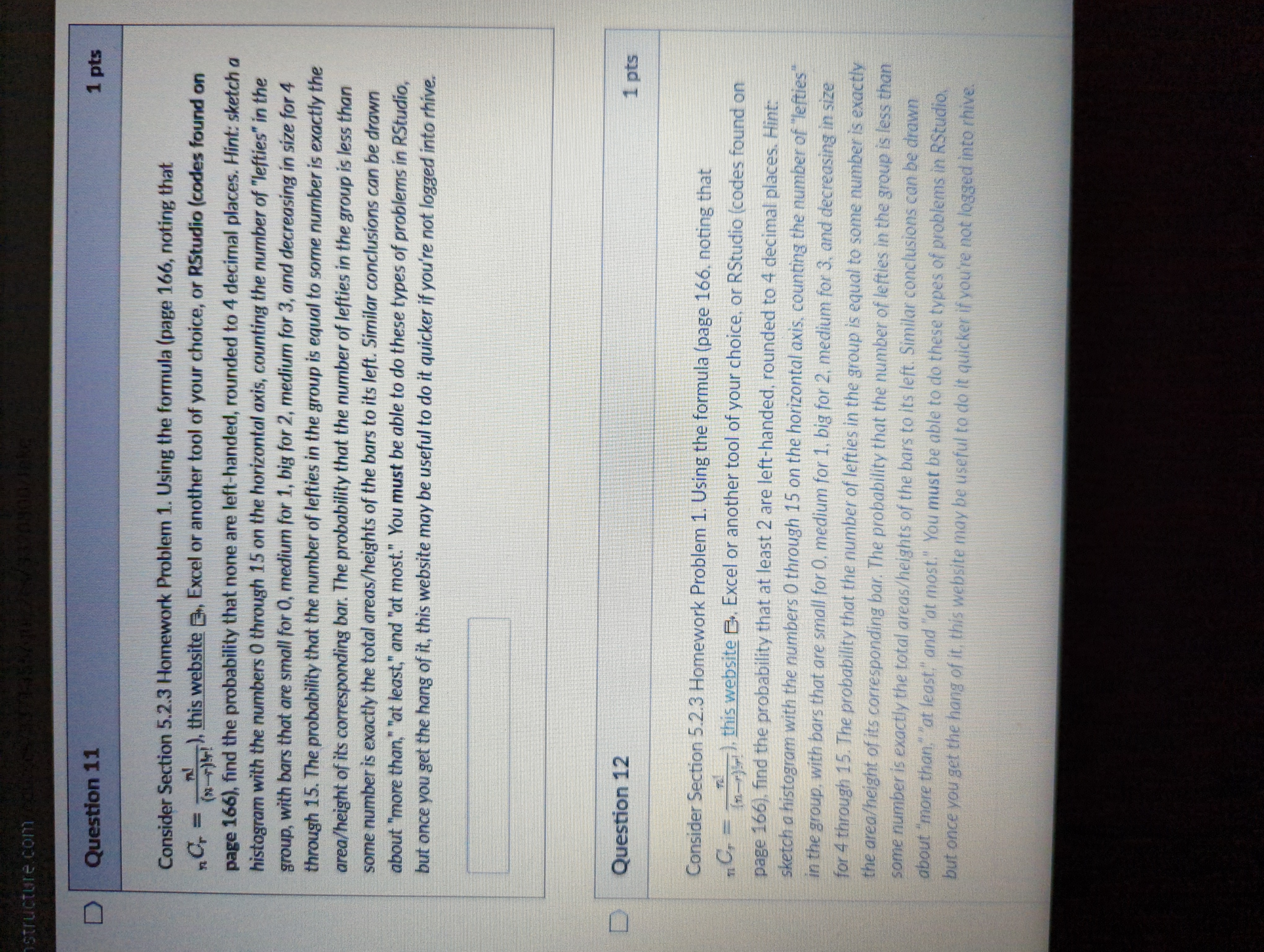 structure.com D Question 11 1 pts Consider Section 5.2.3 Homework Problem