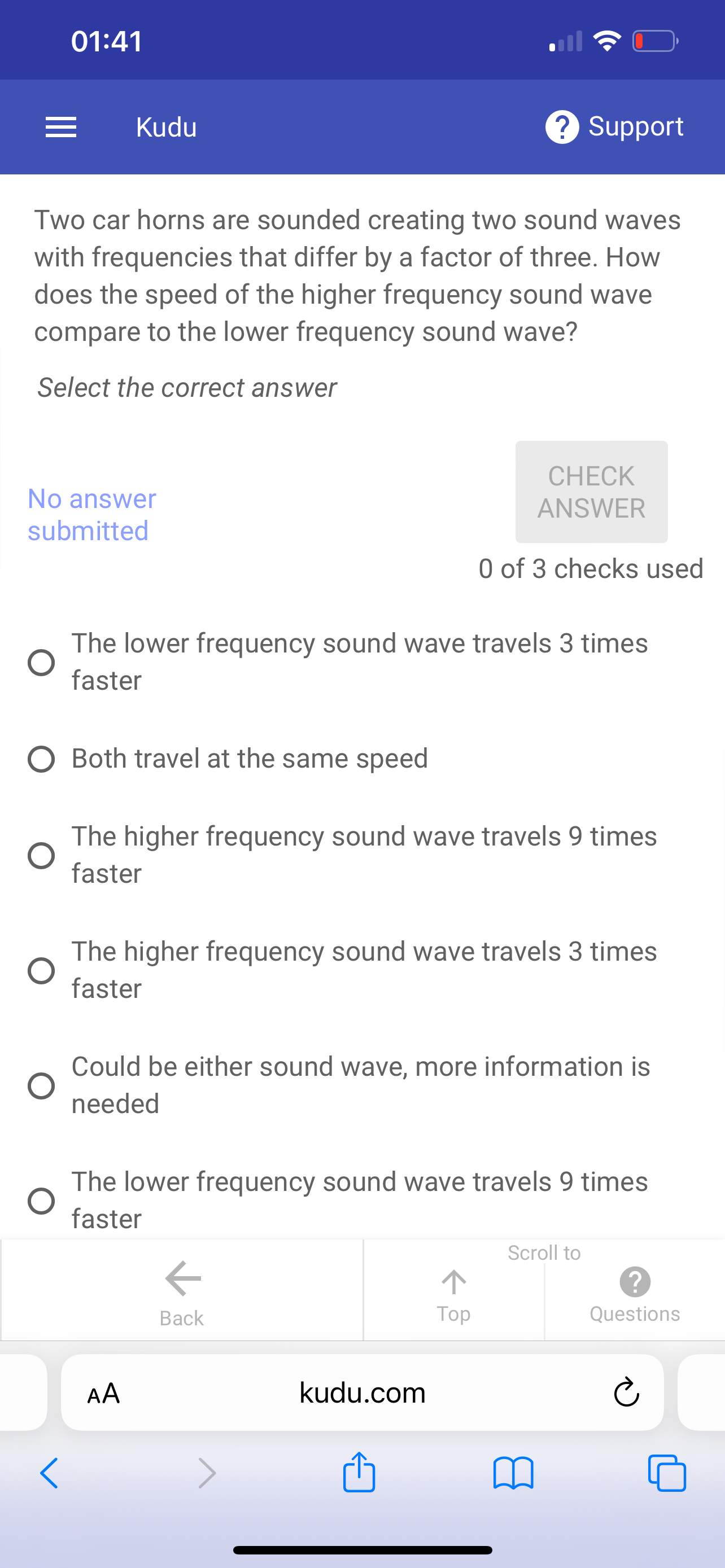 at speed 343 m/s in dry air at room temperature and standard