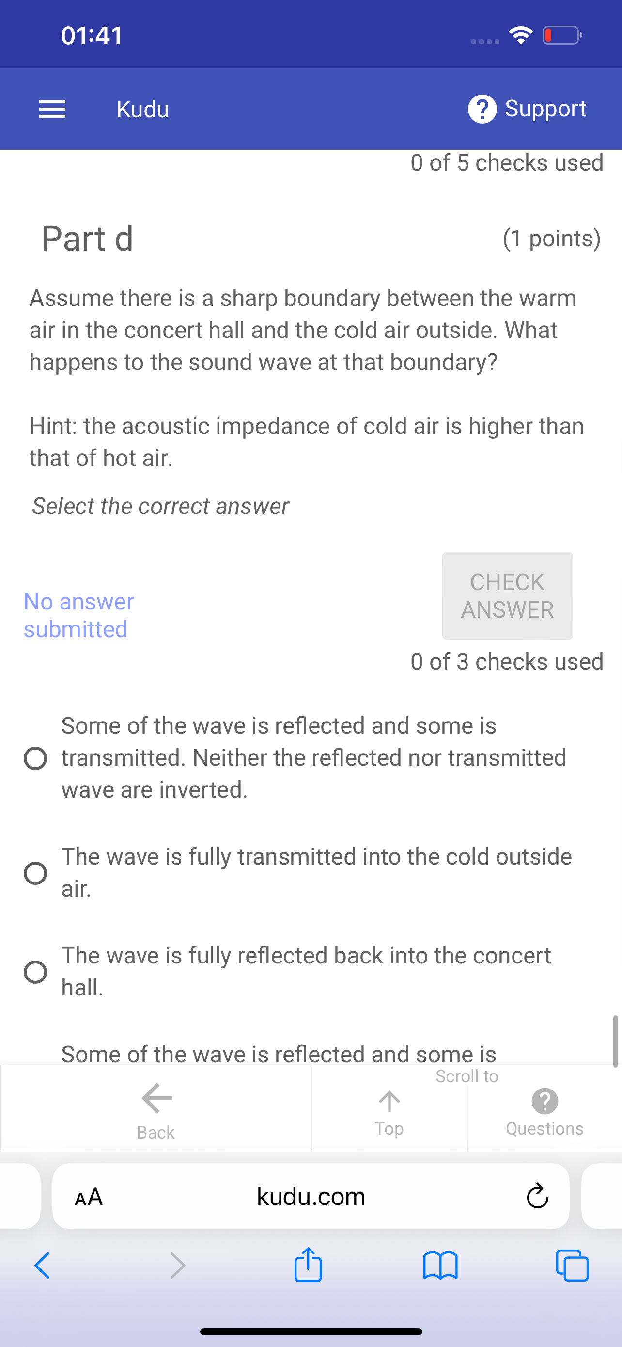 two speakers that produce sounds that arrive at noticeably different times? Select