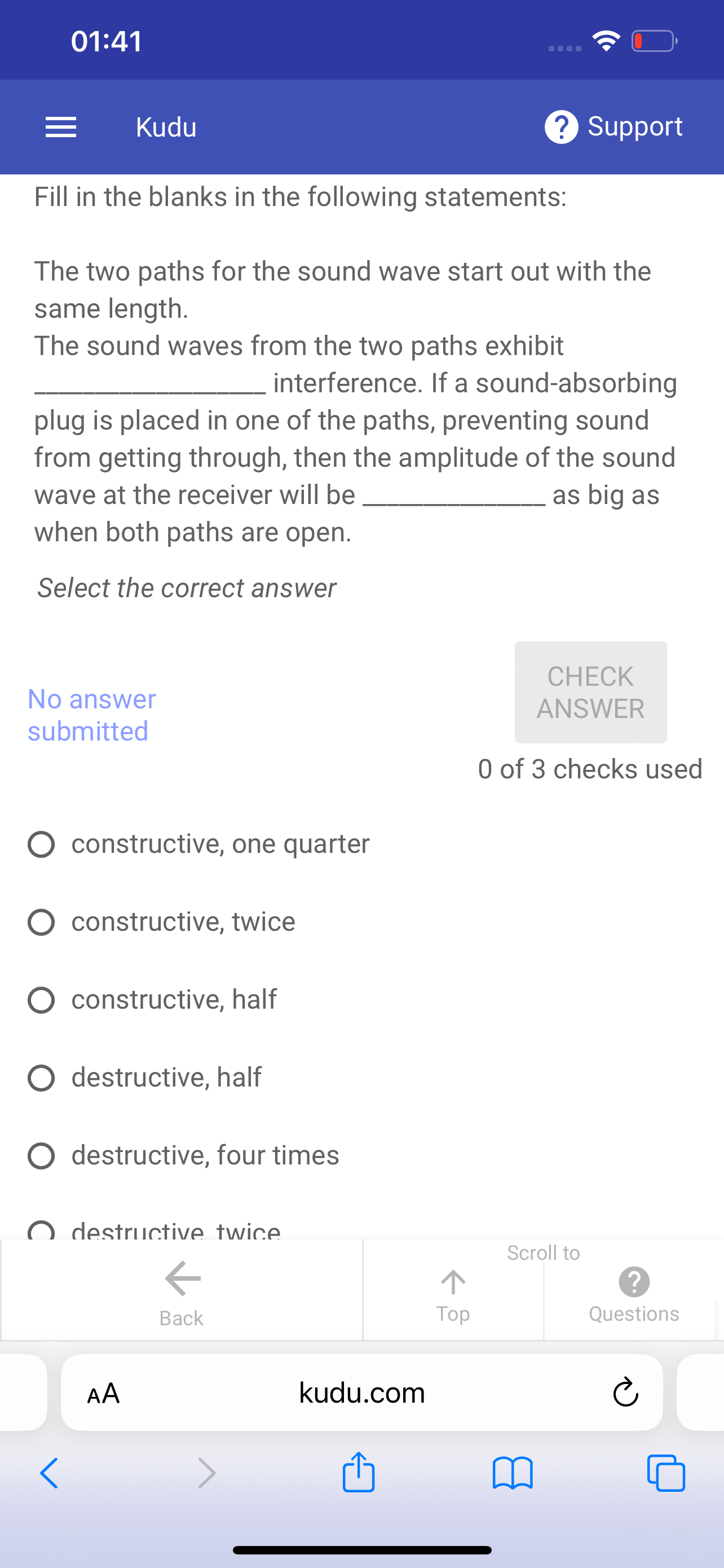 CL Two car horns are sounded creating two sound waves with frequencies