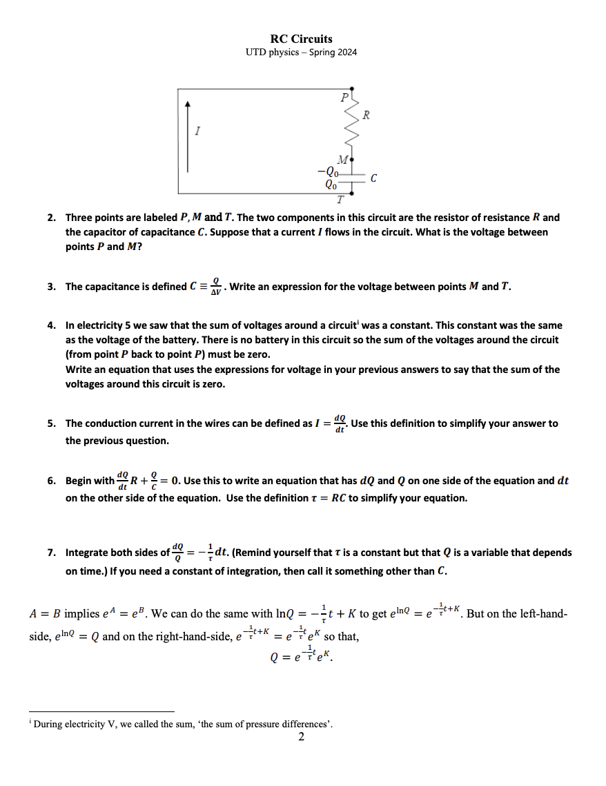 voltage shows that V- is V,, slightly before moment A. However, if