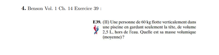4. Benson Vol. 1 Ch. 14 Exercice 39 : E39. (II)