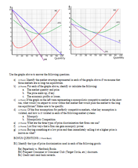  MIC Qunnoty Quantity Use the graphs above to answer the following