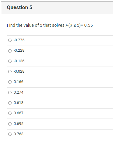 4 Find the value of x that solves P(-9.74