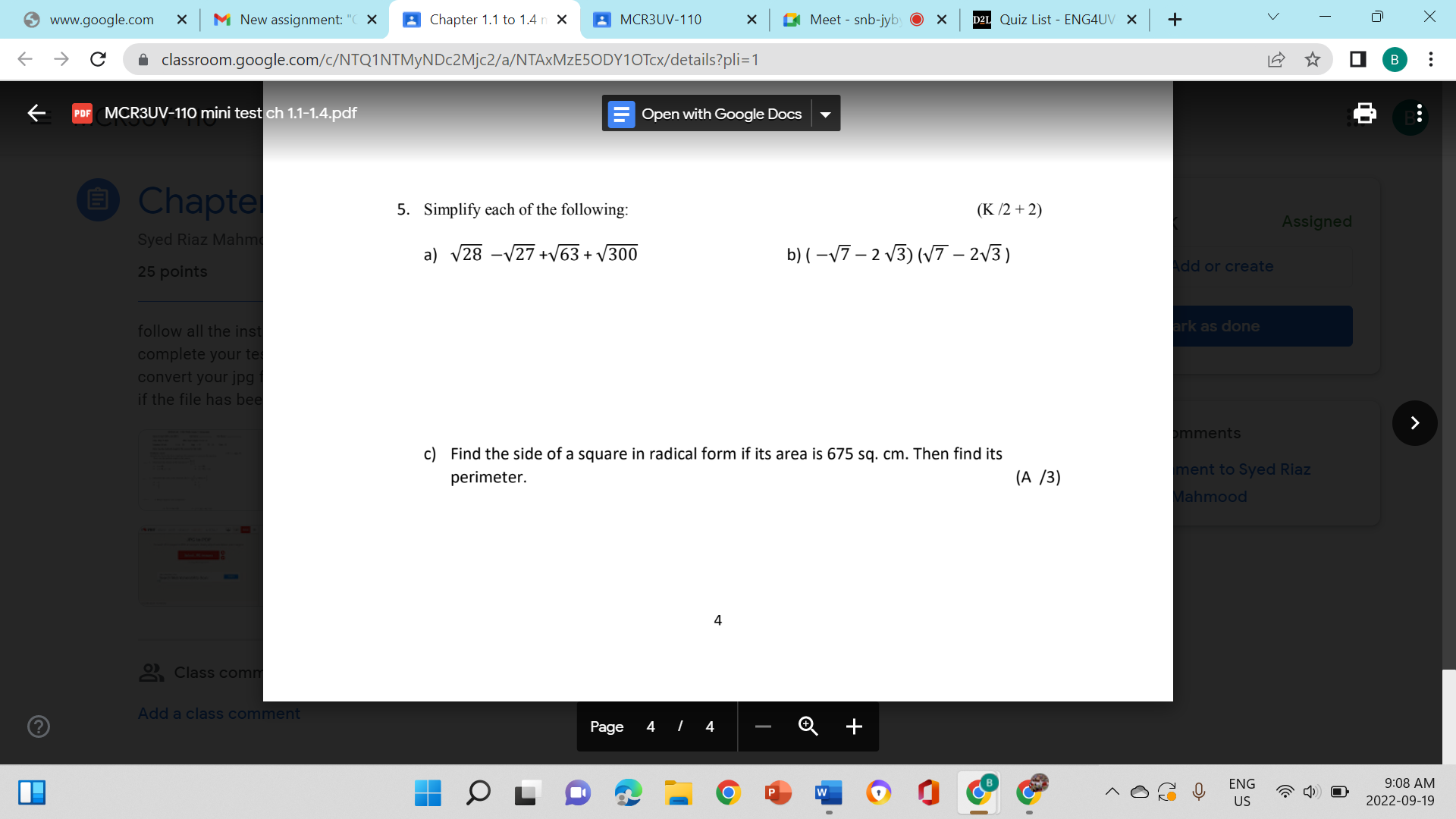 PDF MCR3UV-110 mini test ch 1.1-1.4.pdf Open with Google Docs .. .