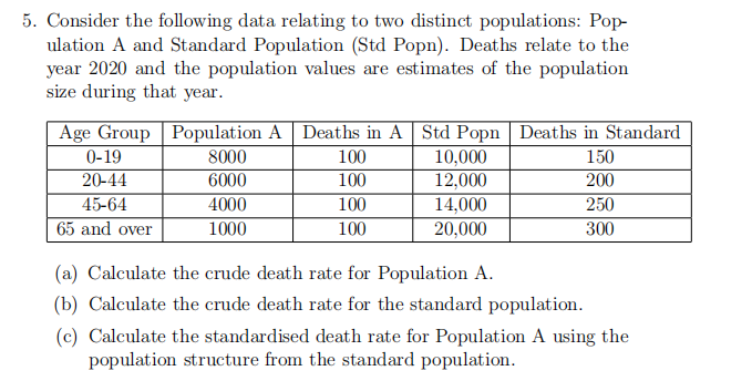  5. Consider the following data relating to two distinct populations: Pop-