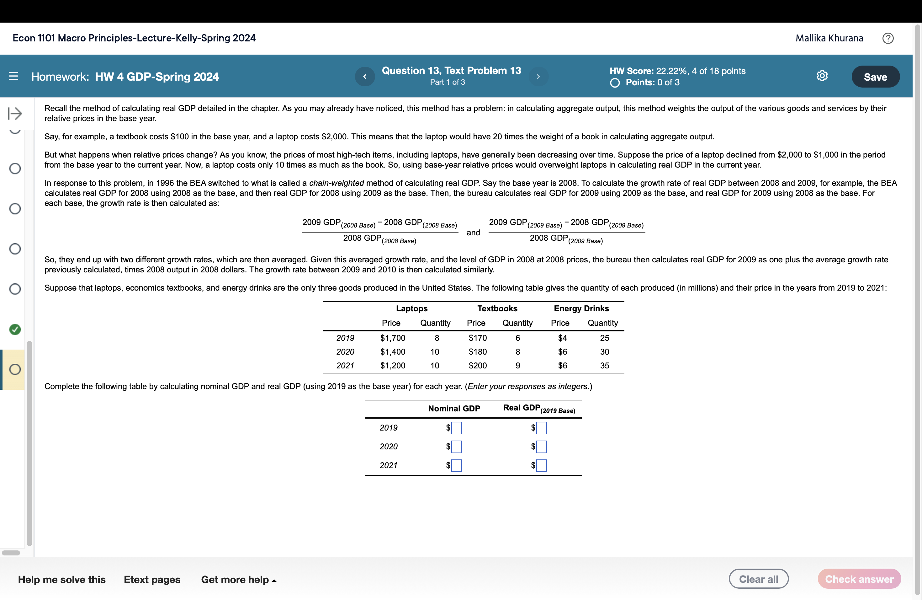  Econ 1101 Macro Principles-Lecture-Kelly-Spring 2024 Mallika Khurana @ e e R
