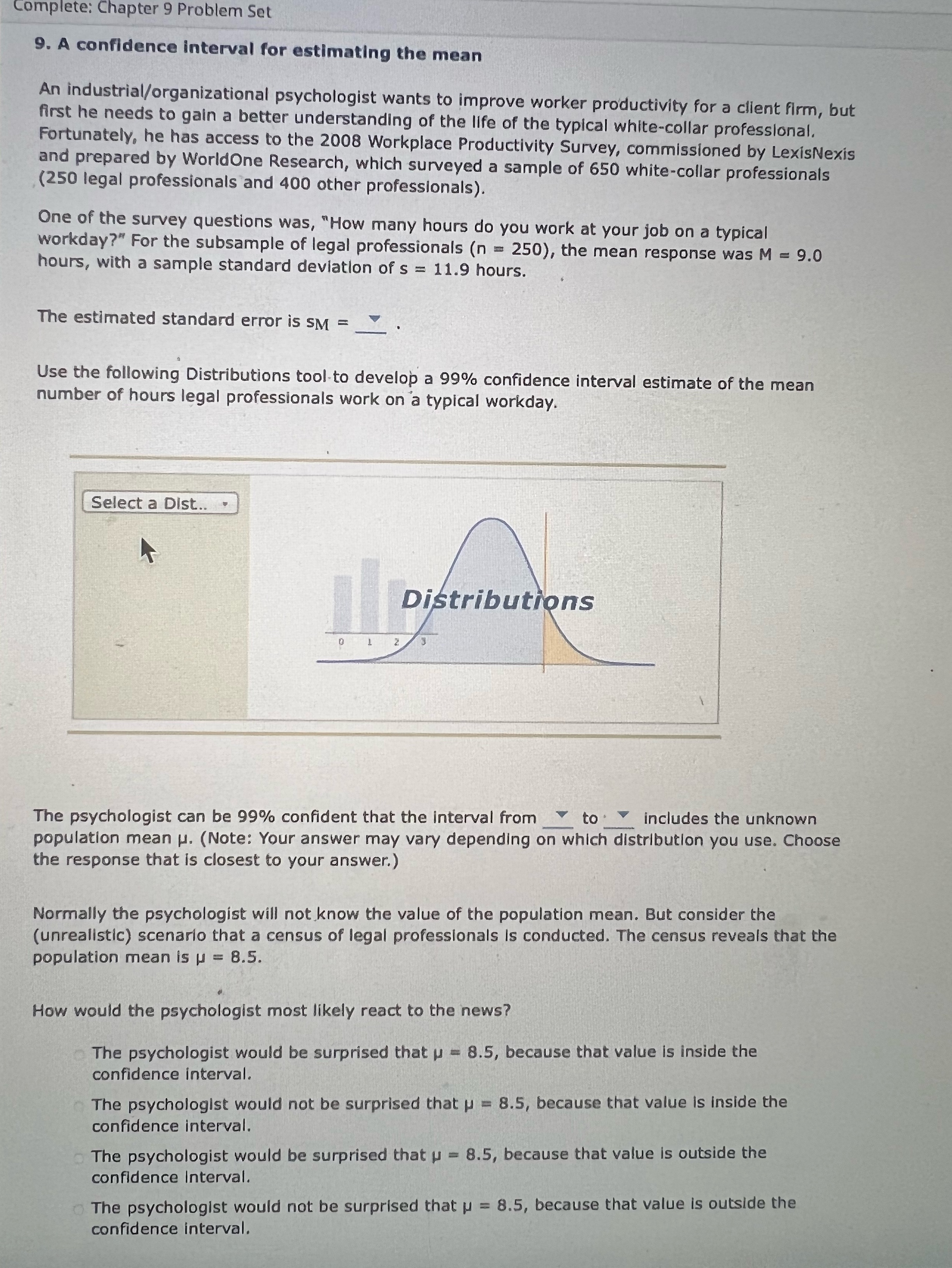 Chapter 9, question 9: answer all please Complete: Chapter 9 Problem Set