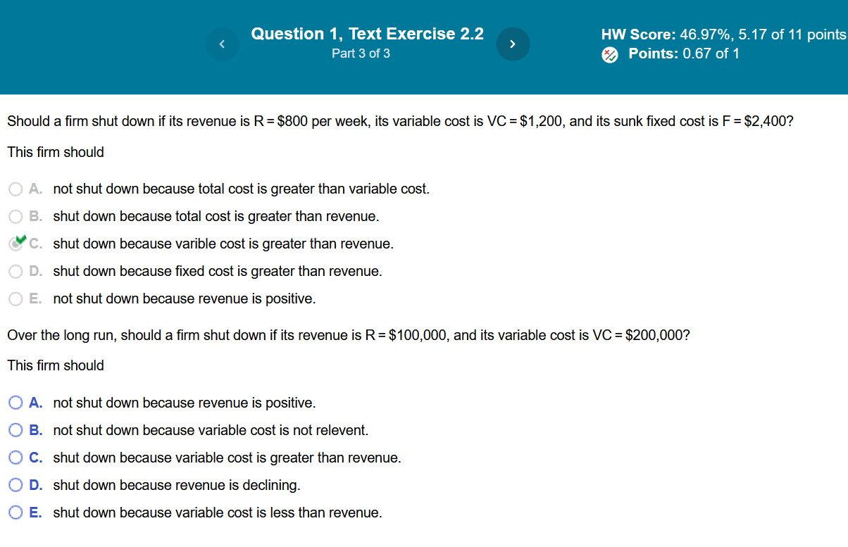 Question 1, Text Exercise 2.2 s HW Score: 46.97%, 5.17 of