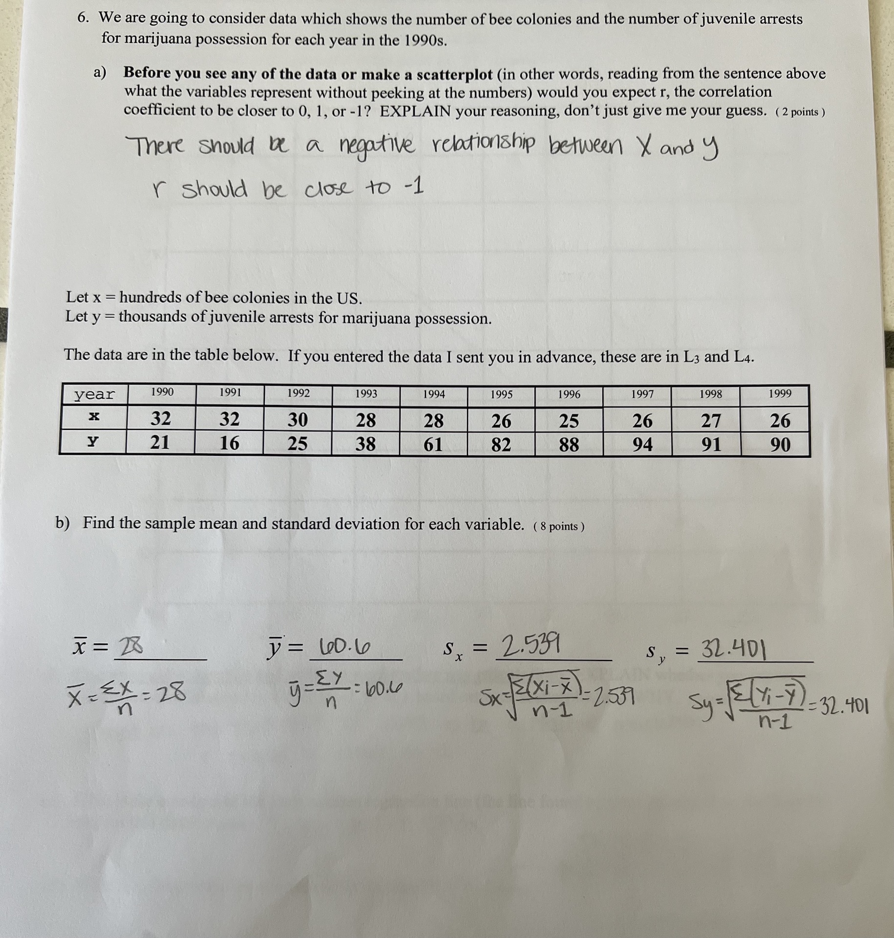  6. We are going to consider data which shows the number