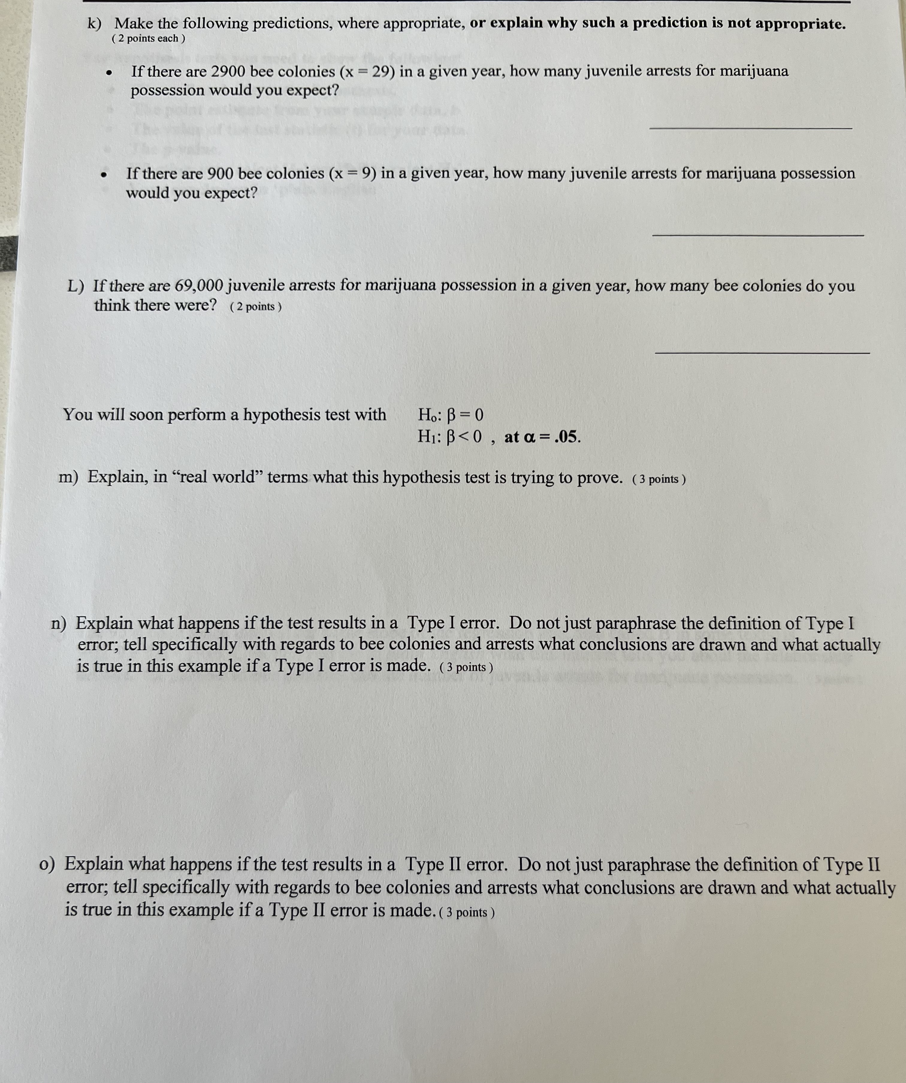 the data or make a scatterplot (in other words, reading from the