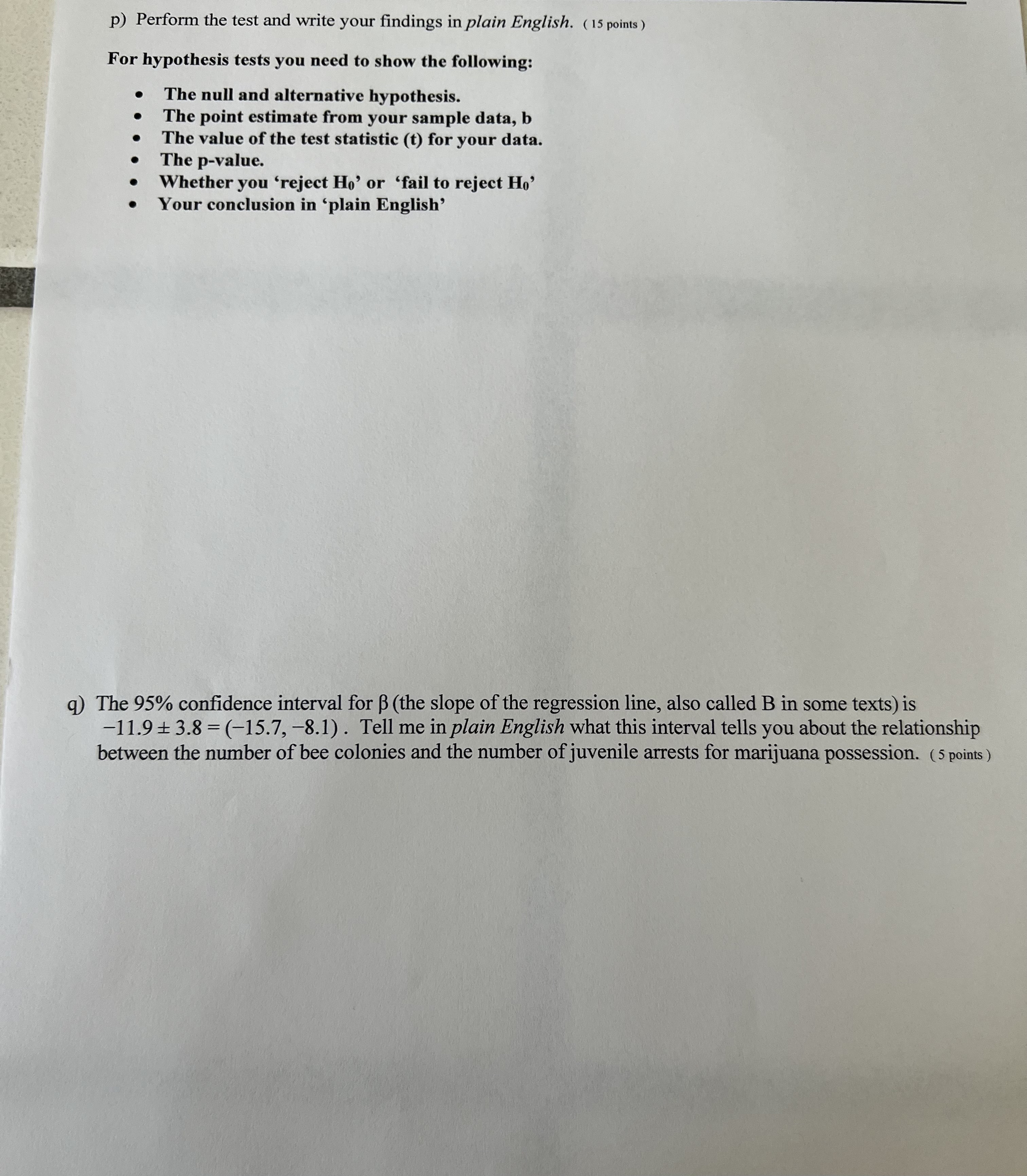 sentence above what the variables represent without peeking at the numbers) would