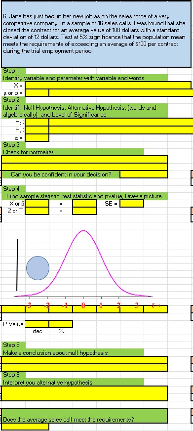 Please help fill in the yellow boxes 6. Jane has just begun