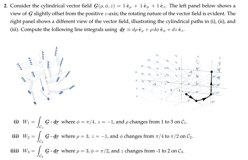 Please provide the full solution thanks 2. Consider the cylindrical vector eld