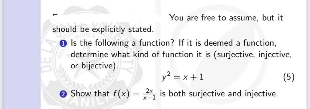 QUESTION: ( provide complete solution and answer) You are free to assume,