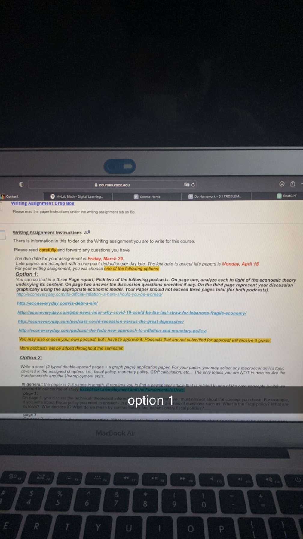  C O courses.cscc.edu Content MyLab Math - Digital Learning- Course Home