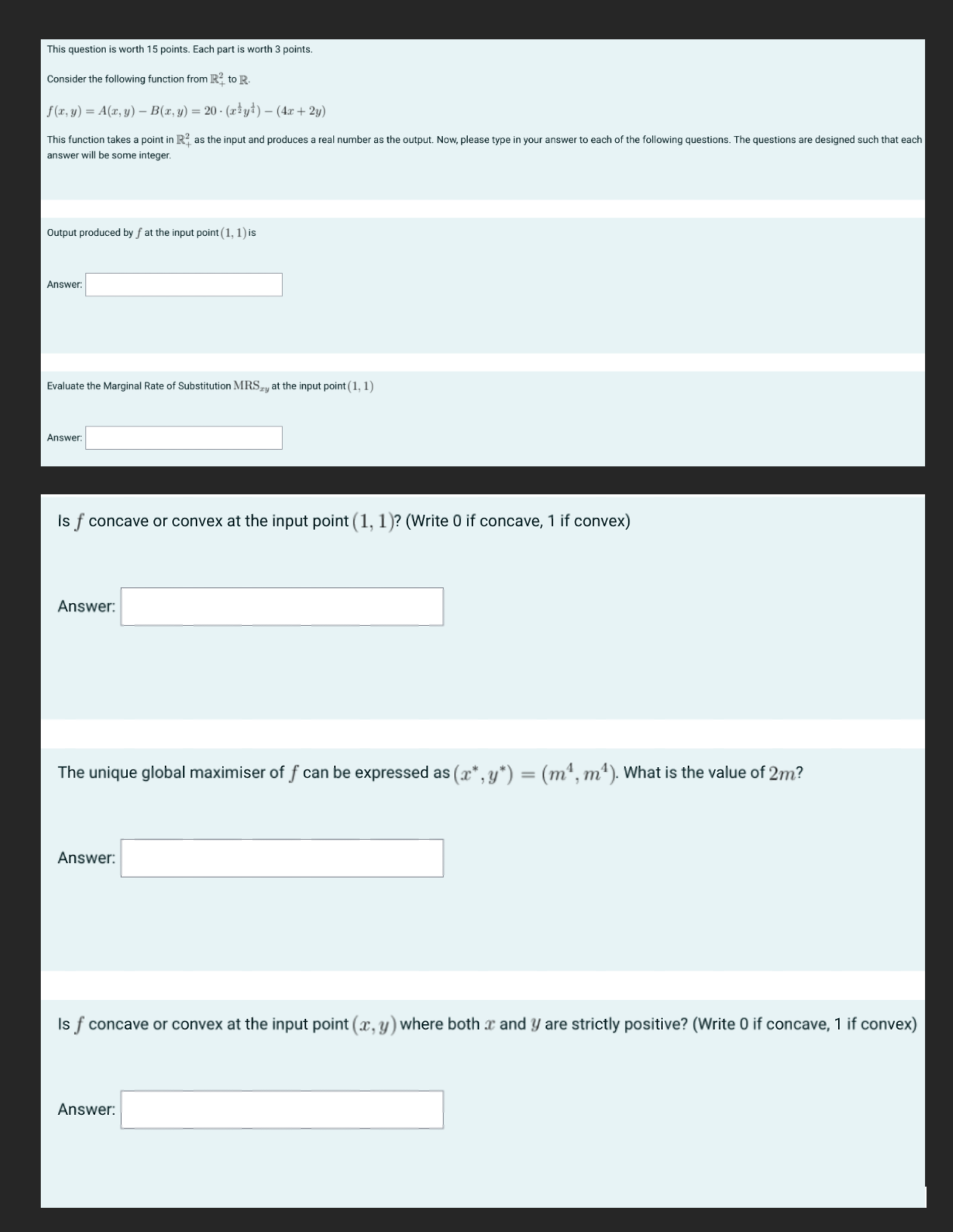 * (v, (3, and are strictly positive parameters. Please select the one