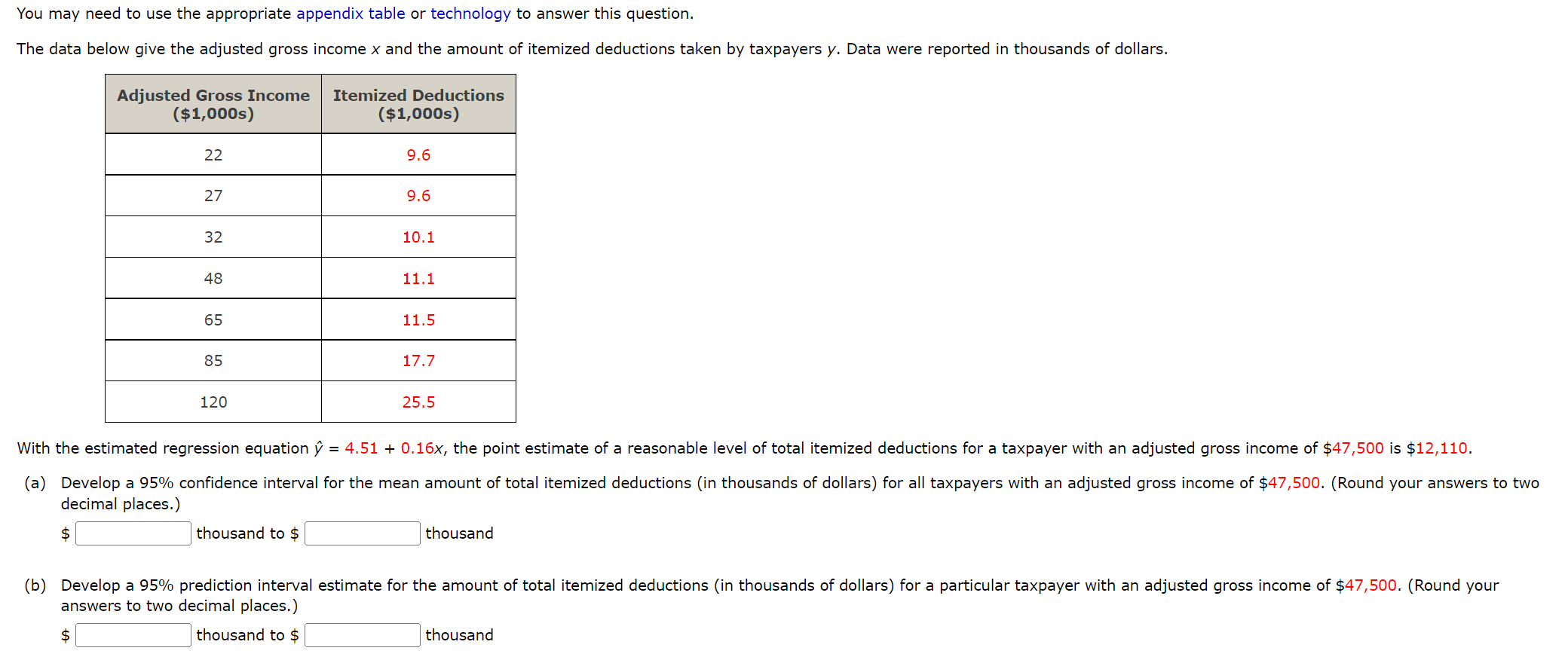 6t\ You may need to use the appropriate appendix table or technology