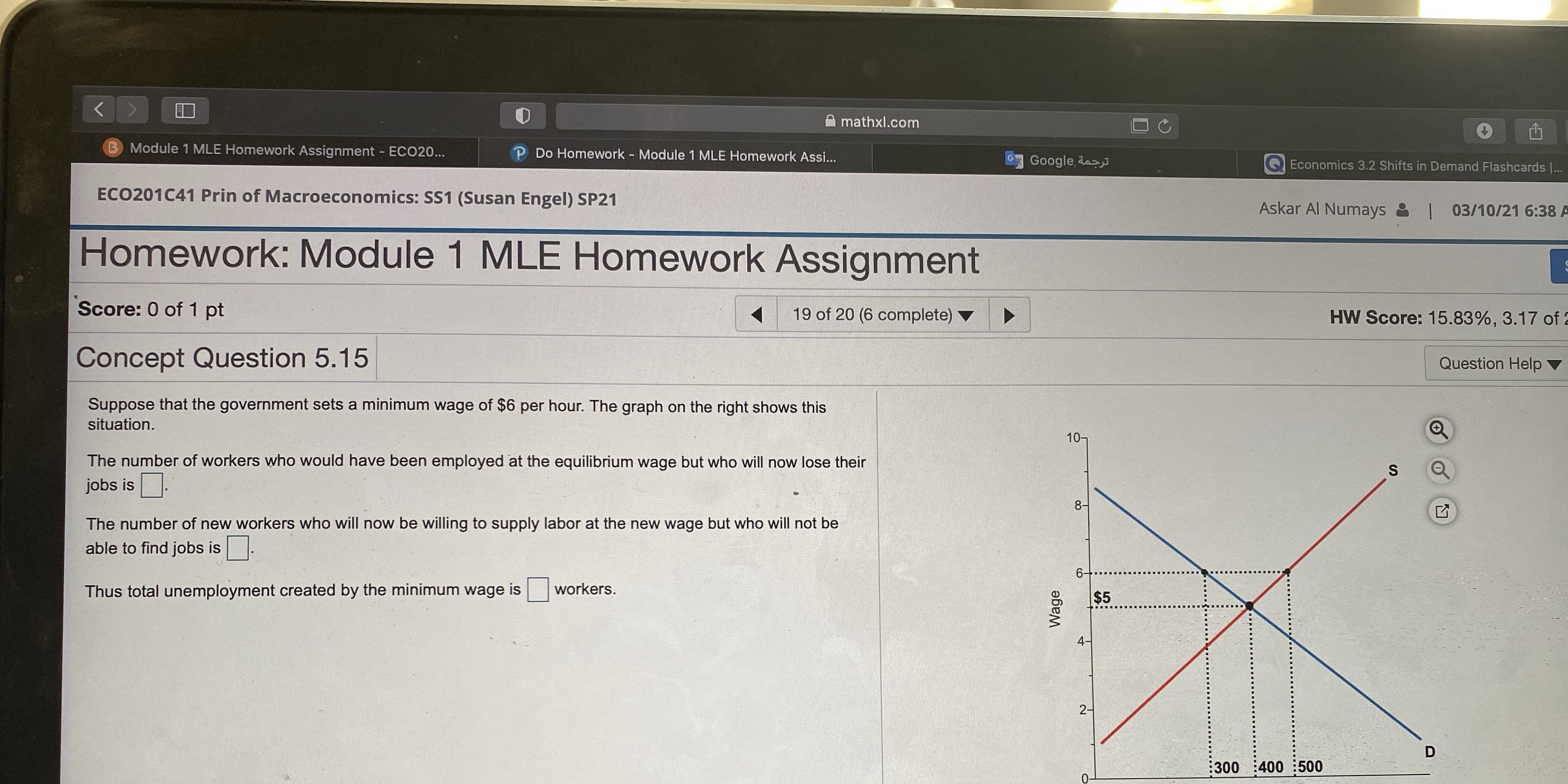  mathxl.com B Module 1 MLE Homework Assignment - ECO20... P Do