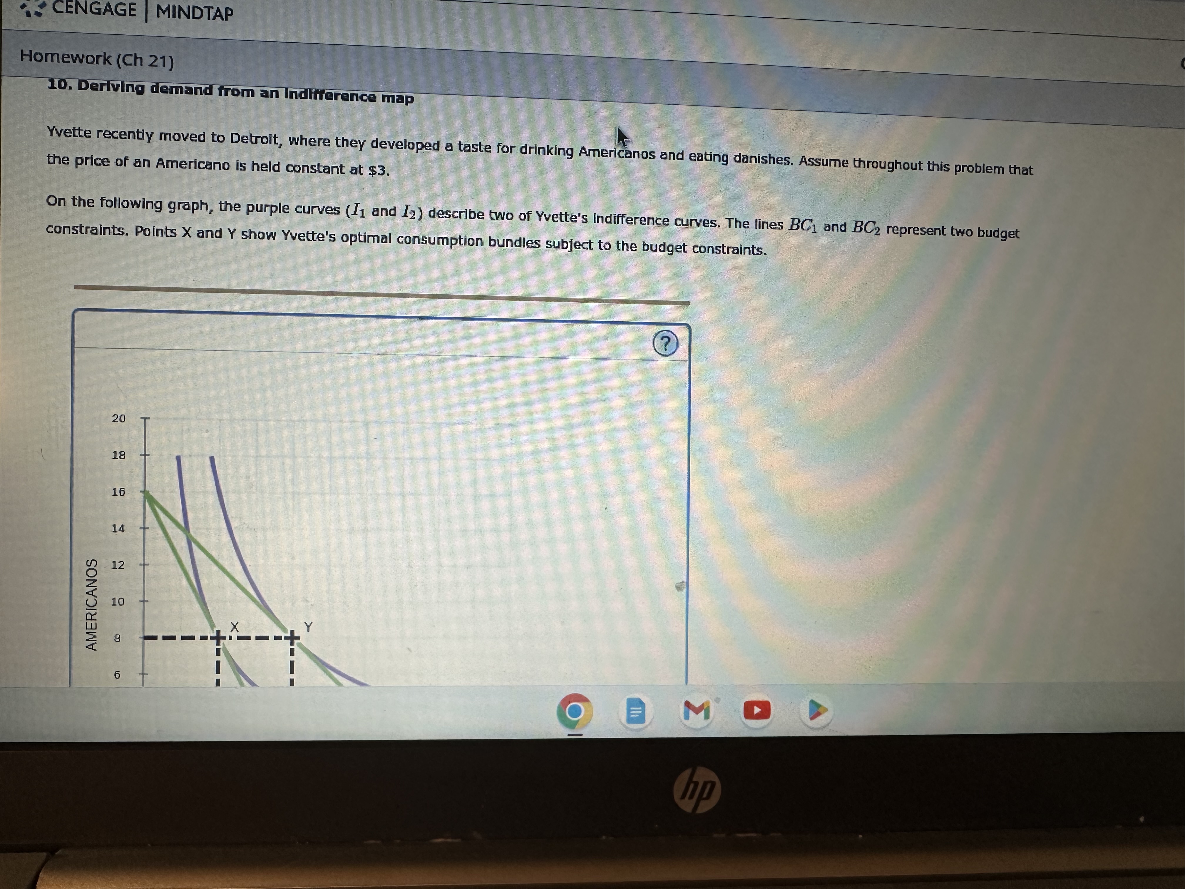  CENGAGE | MINDTAP Homework (Ch 21) 10. Deriving demand from an