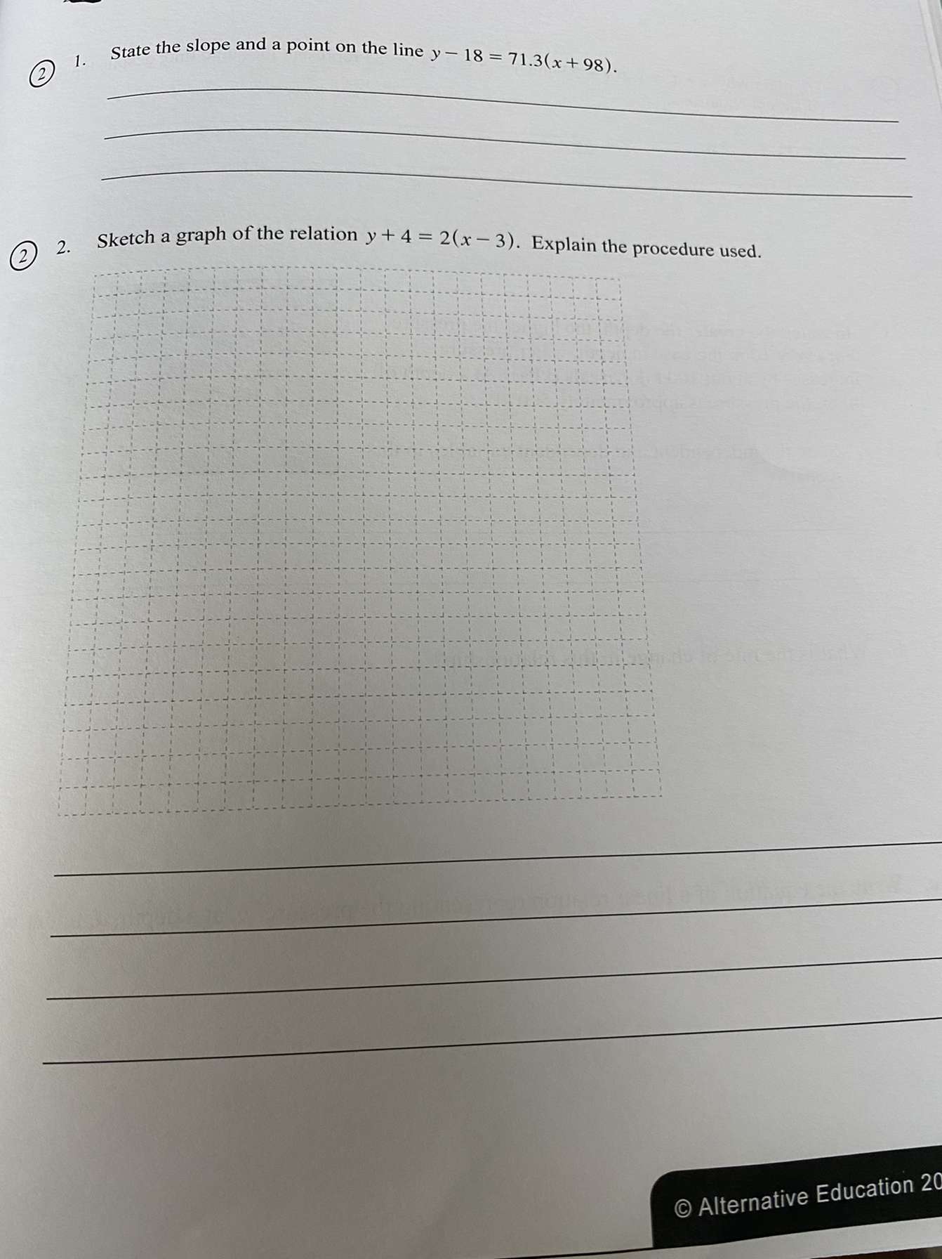 the male does not eat anything else that day)? 1 f. Use