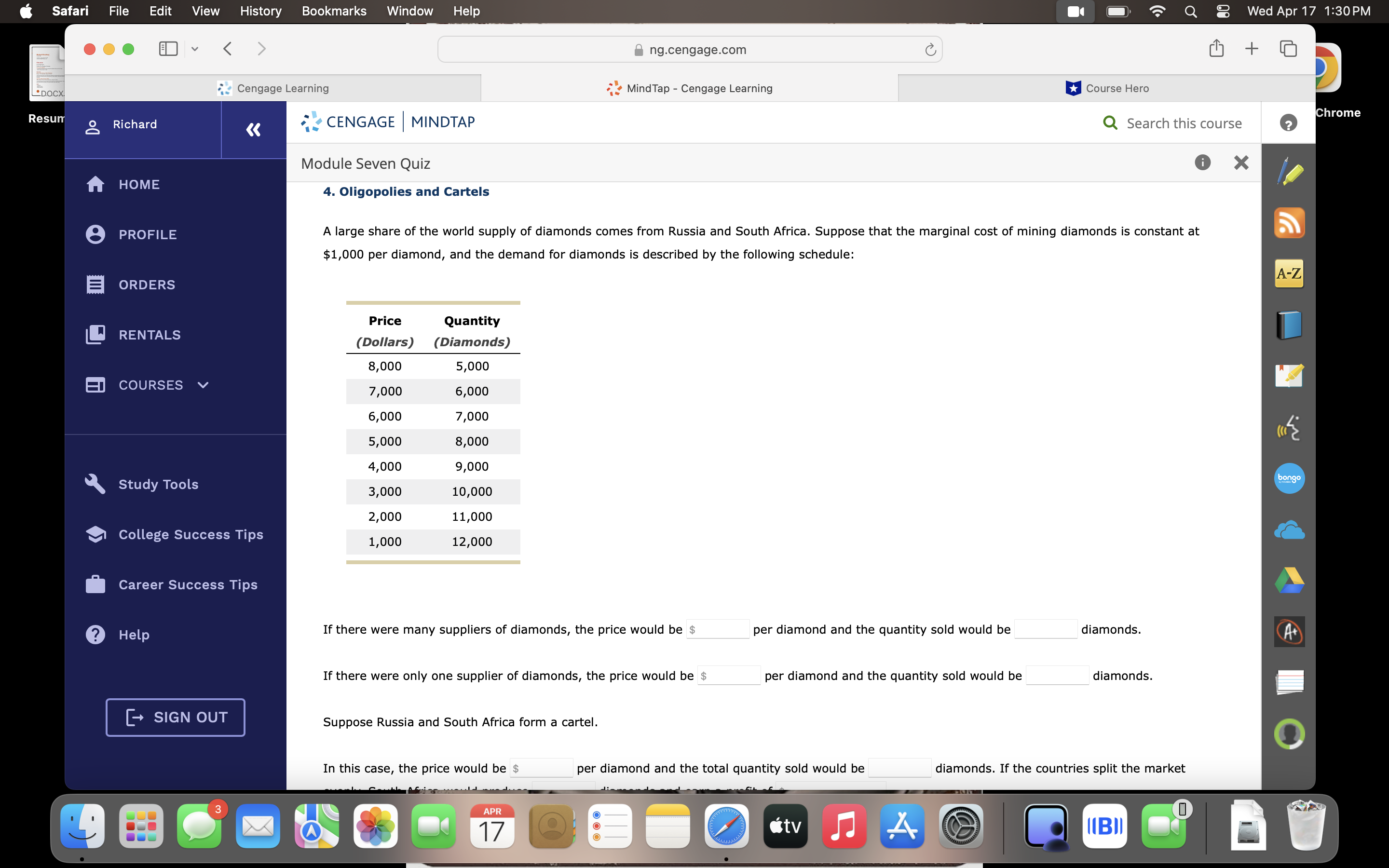  @& Safari File Edit View History Bookmarks Window Help ng.cengage.com %