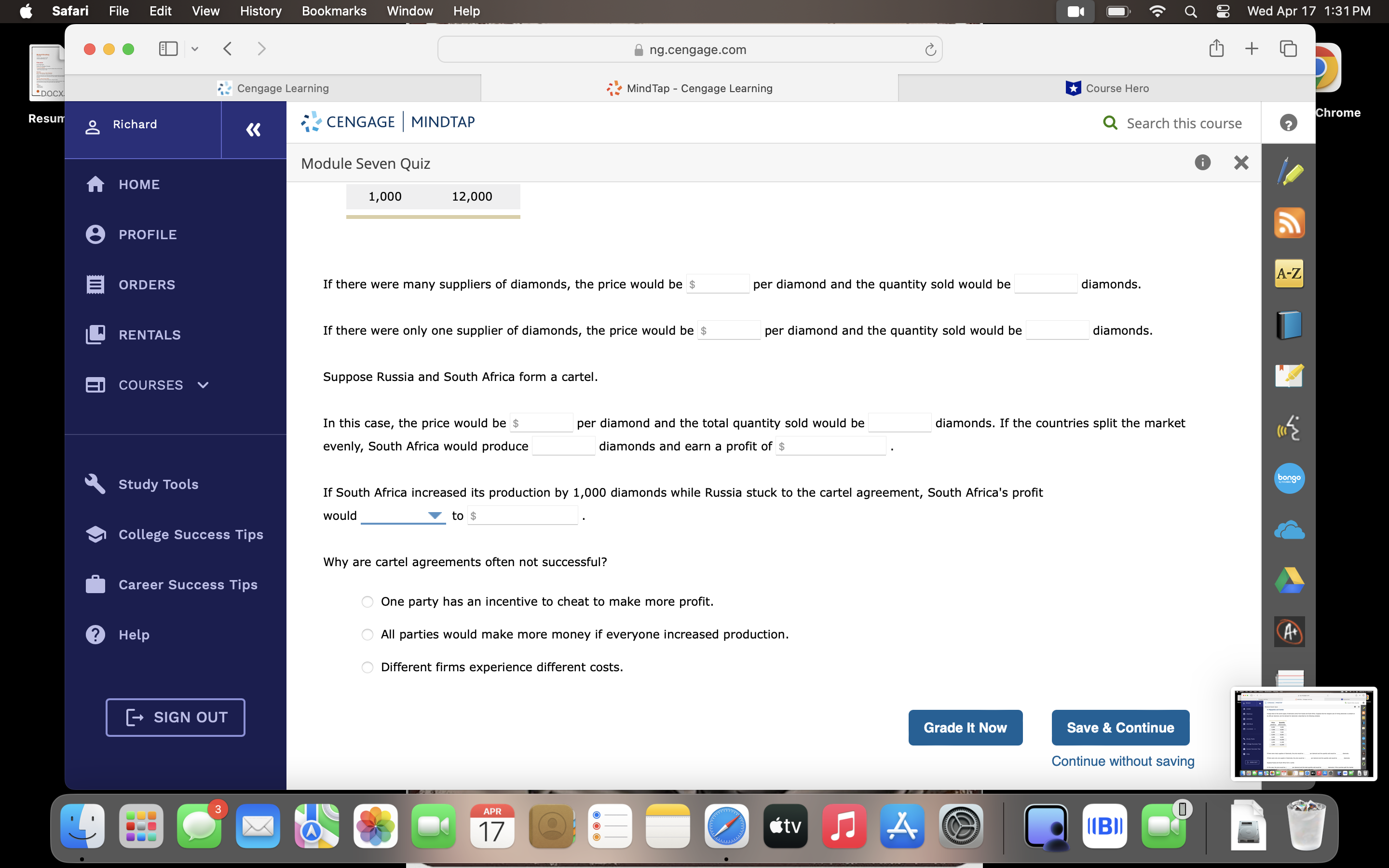 Cengage Learning 2% MindTap - Cengage Learning B course Hero Resurm LT
