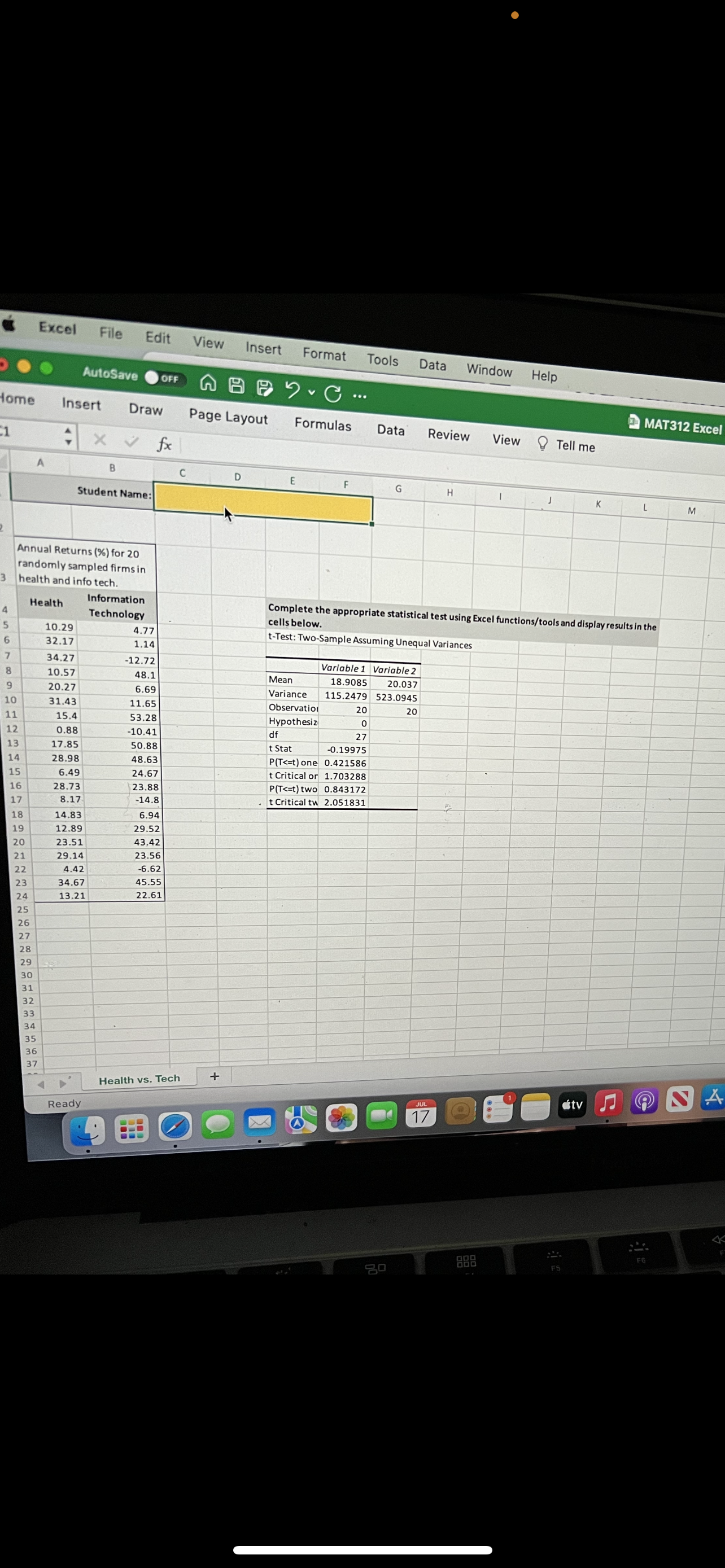  Excel File Edit View Insert Format Tools Data Window Help AutoSave