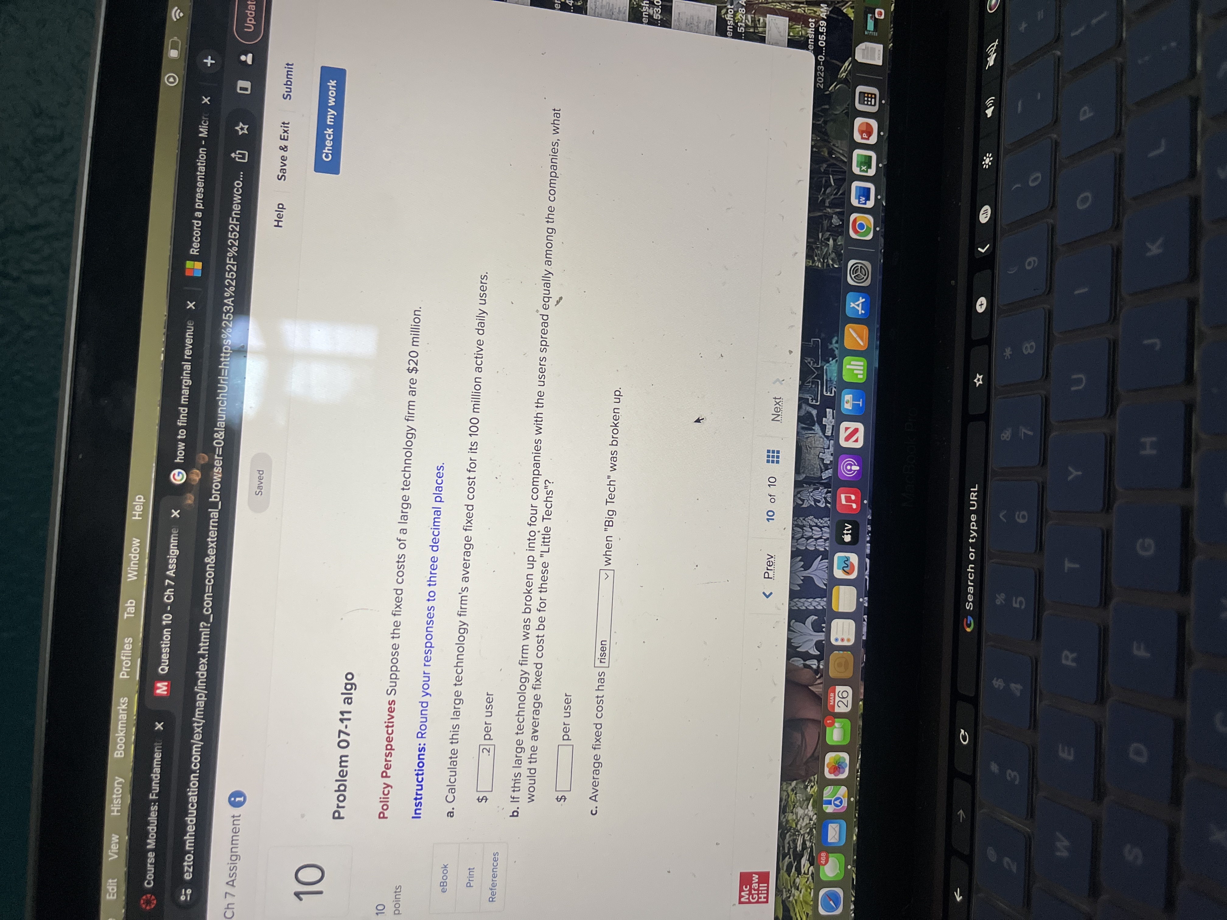  Edit View History Bookmarks Profiles Tab Window Help Course Modules: Fundament