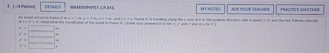 moving at some speed in the positive direction along the x-axis relative